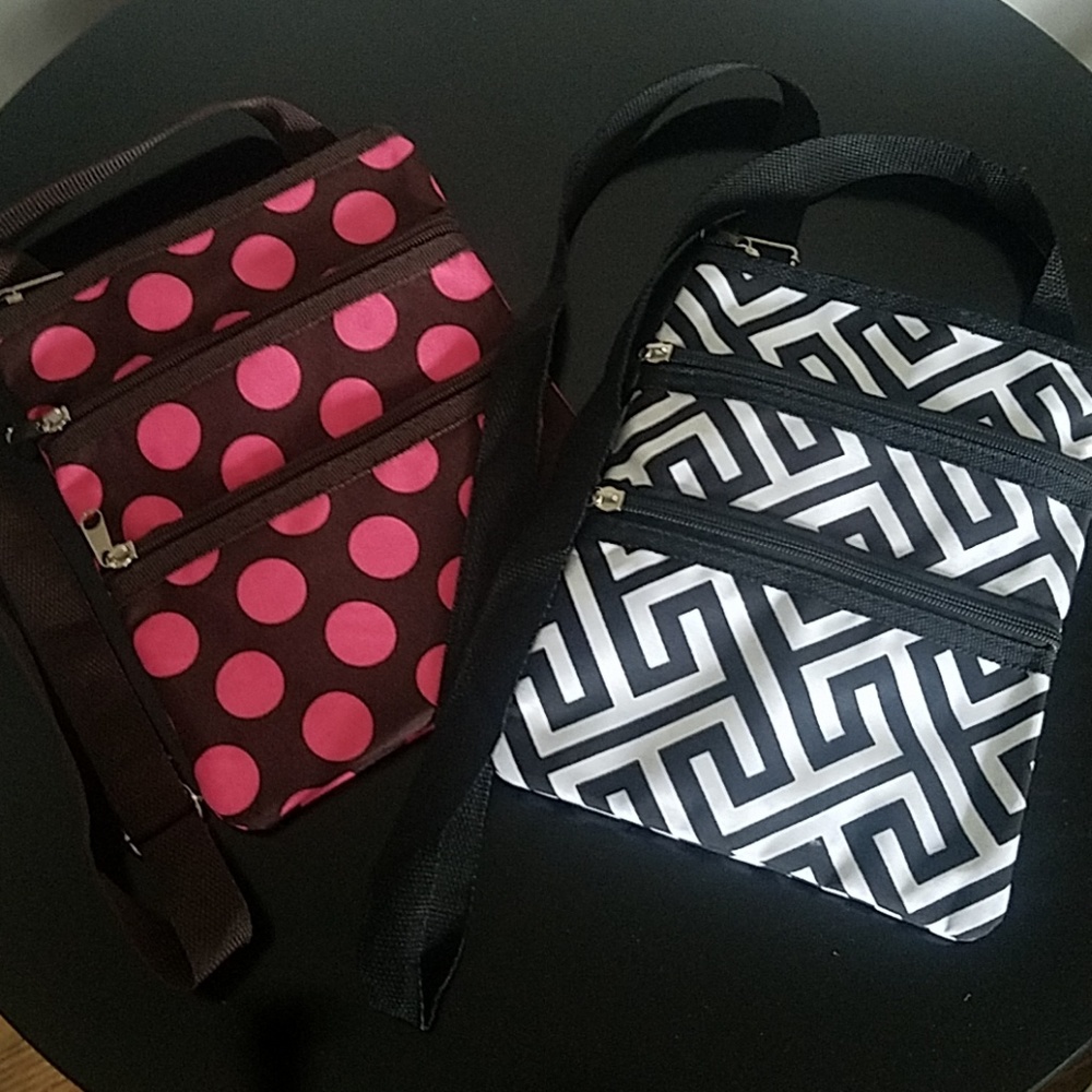 Two new 3 zip pocket purses